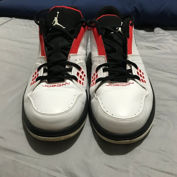 Jordan 1 Flight Low - White/Black-Challenge Red - Picture 5 of 8